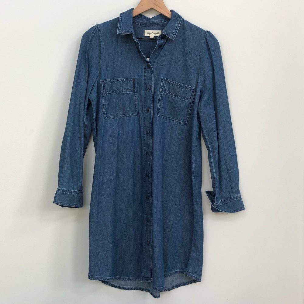 Madewell Denim Puff Sleeve-Shirtdress